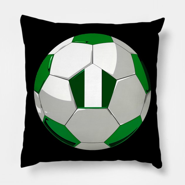 Nigeria Soccer Pillow by asaiphoto