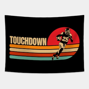 American Football Touchdown Retro Sunset Tapestry