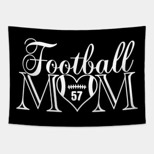 Classic Football Mom #57 That's My Boy Football Jersey Number 57 Tapestry