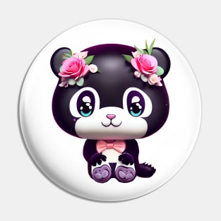 Cute kawaii panda bear Pin