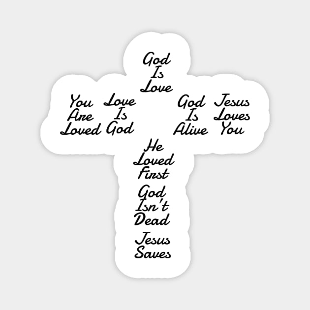 Jesus Loves You Cross Magnet by mansinone3