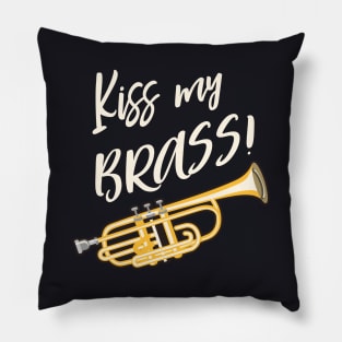 Kiss My Brass Band Trumpet Pillow