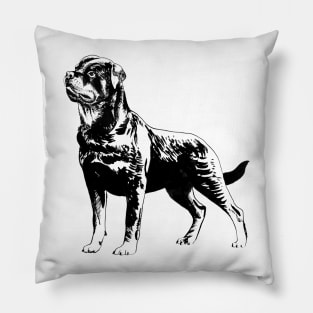 rottweiler portrait Pillow