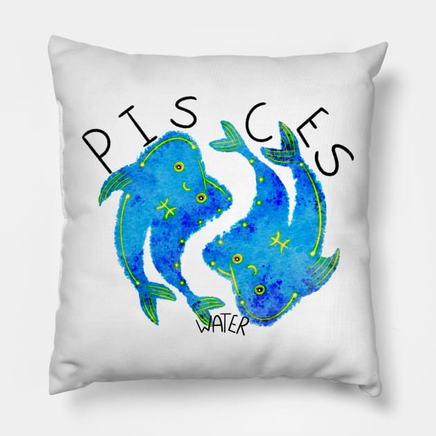 Molar Pisces Pillow by Happimola