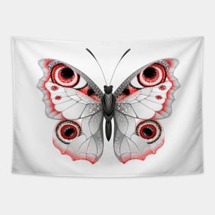 Gray butterfly Peacock Eye Tapestry