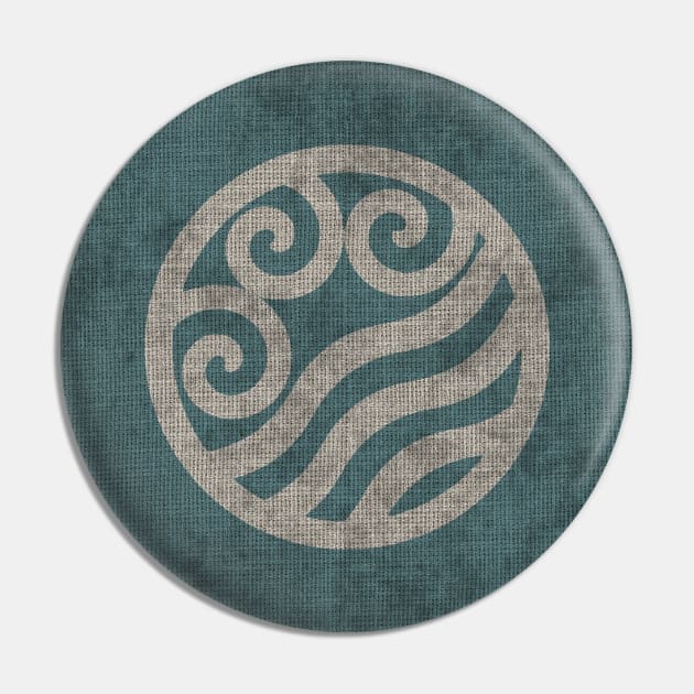 Atla Tapestry 5 - Flag of the Water Tribe (South) Pin by Cleobule