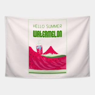 Hello Summer Watermelon Color 4 Tapestry