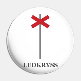 Ledkryss winter snow sign waymark Pin