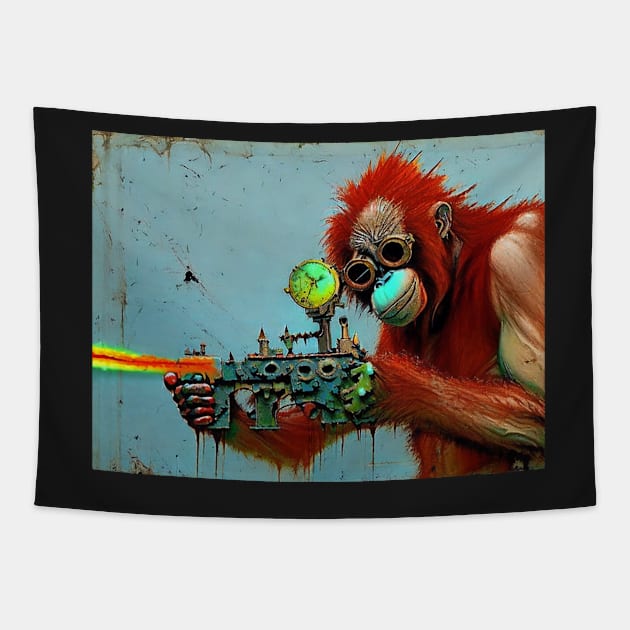 Technicolor Space Ape Tapestry by dystopiatoday