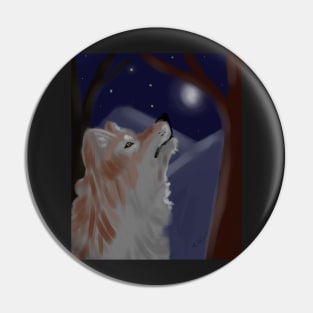 The Wolf and The Moon Pin