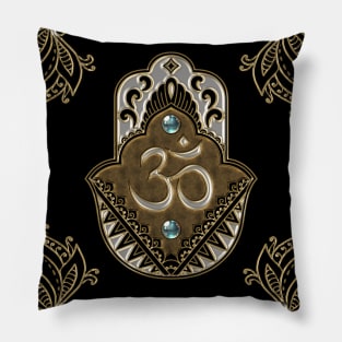 The elegant sign Ohm. Pillow