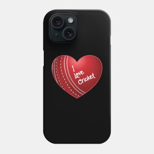 I Love Cricket Heart Phone Case