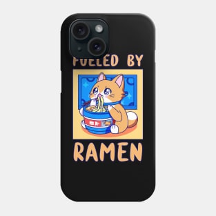 Fueled By Ramen Anime Cat Eating Japanese Food Funny Kawaii Merch Gift Japanese For Boy Girl Kids Children Teen Lover Phone Case