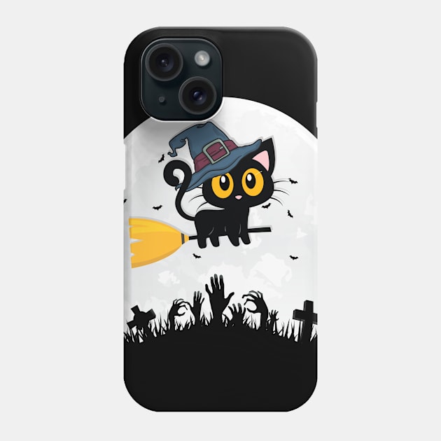 Cat Witch Phone Case by soaktrendingworld