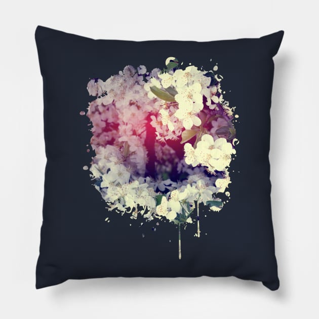 Secret Garden | Cherry blossom Pillow by HisameArtwork