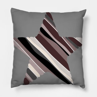 Star with Wavy Stripes Design Pillow