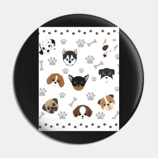 Cute Puppy Dog Pattern Design - Perfect Gift for Dog Lovers Pin