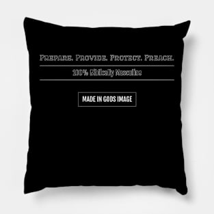 Prepare. Provide. Protect. Preach. Pillow