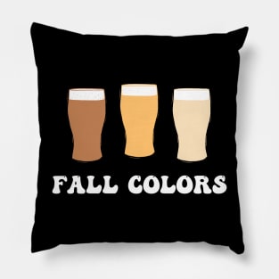 Fall Colors Beer Drinking Octoberfest Funny Vintage Pillow