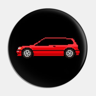 Honda Civic EF Pixelart Pin