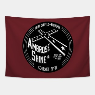 Ambrose Shine Co. (Black) label logo Tapestry