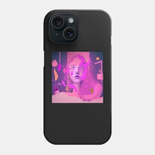 Abstract pink girl Phone Case