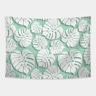 Palm monstera seamless pattern Tapestry