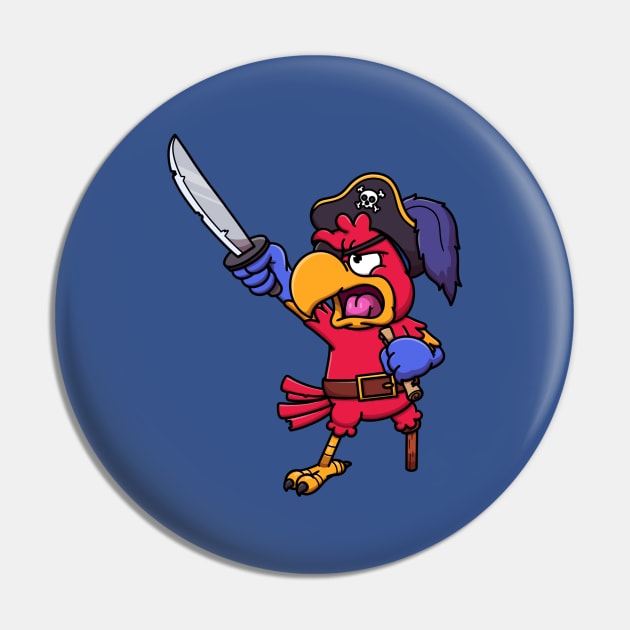 Pirate Parrot Pin by TheMaskedTooner