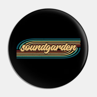 soundgarden retro stripes Pin