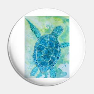 Blue Sea Turtle Pin