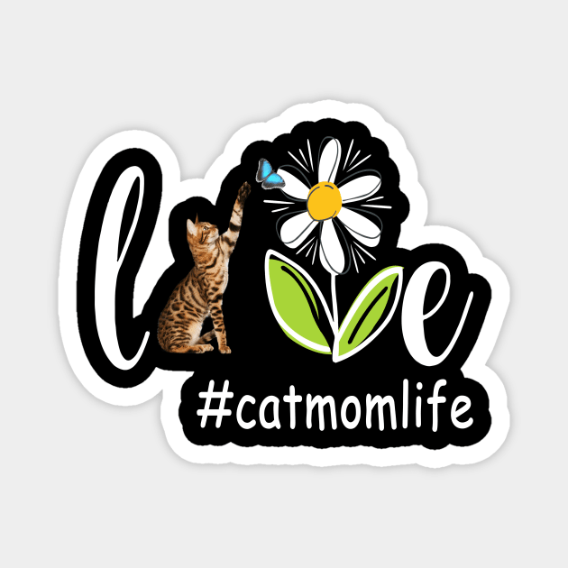 Cat Mom - Cat Mom life Mother's Day 2021 Funny Mom Cat Magnet by peskybeater