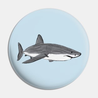 Artwork of a Great White Shark I Pin
