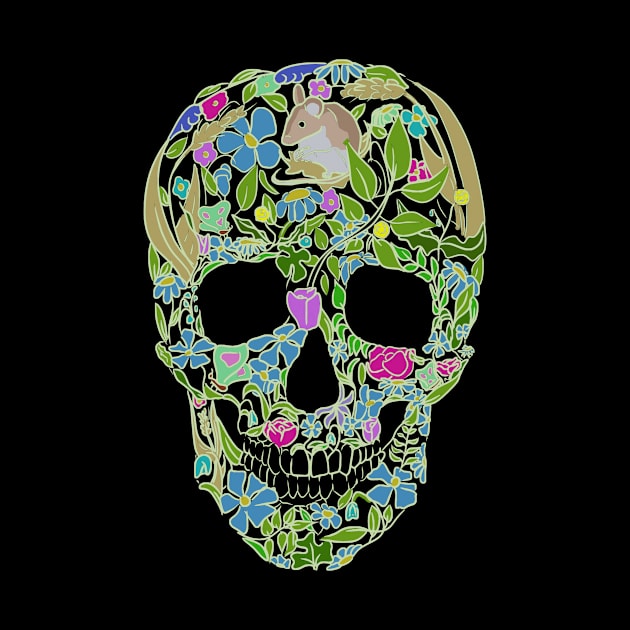 Skull of flowers by GleeB