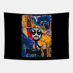 Decrypting Art: NFT Character - MaleMask Street ArtSet inspired by the Rosetta Stone on TeePublic Tapestry