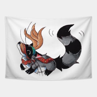 Masked Reindeer Tapestry