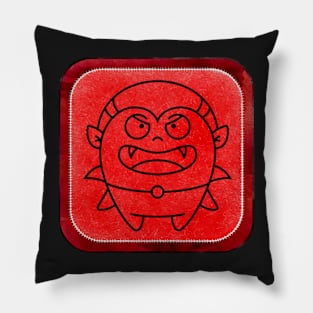 Funny Red Halloween Dracula Pillow