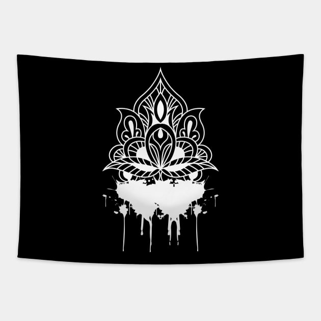 Drippy mandala drippy hoodies dripping design Tapestry by Maroon55