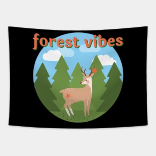 Forest Vibes with a Deer! Tapestry