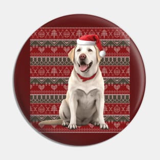 Funny Labrador Retriever Christmas Ugly Pin