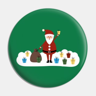 Santa Claus and gifts Pin