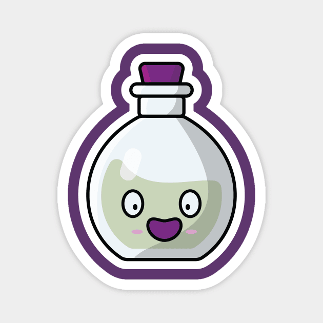 Potion Bottle with Cartoon Character Magnet by AlviStudio