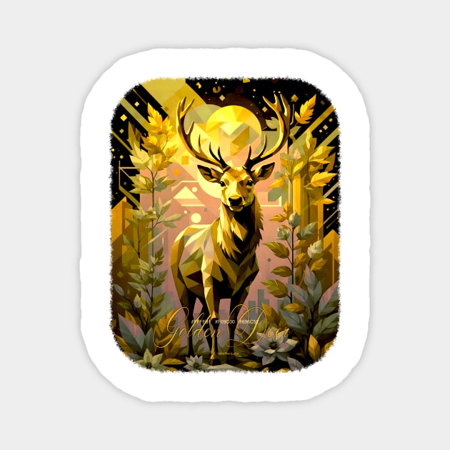 Golden Deer Magnet by WowMenLabs