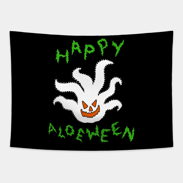 Happy Aloe-ween Halloween Tapestry by Starlight Tales