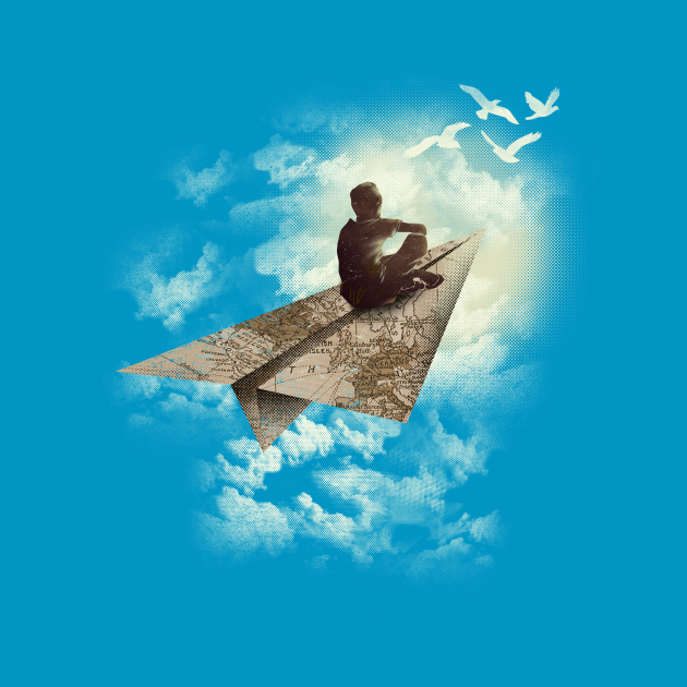 Discover Paper Aeroplane - Surreal Dreams - T-Shirt