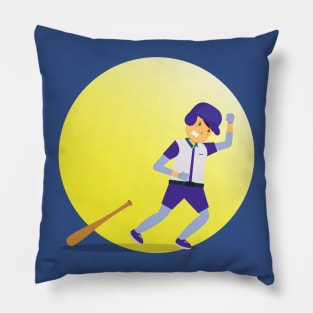 cartoon baseball athlete Pillow