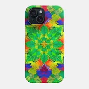 Tropical Leaves Mandala Phone Case