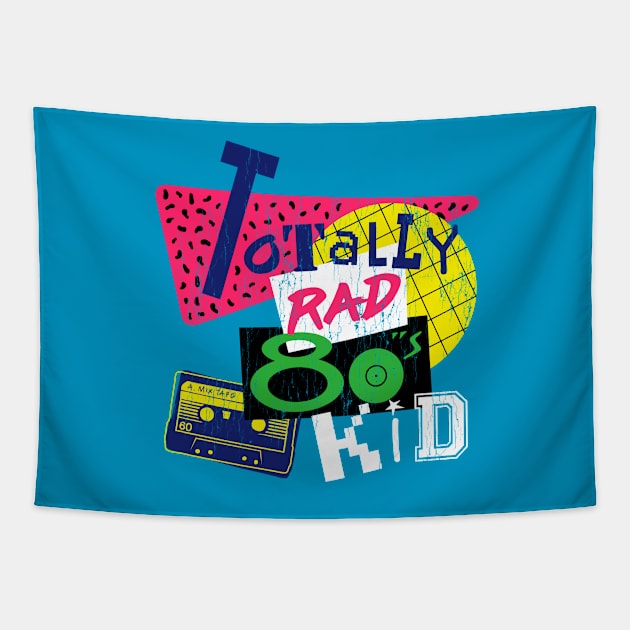 Rad Eighties Kid Tapestry by Stationjack