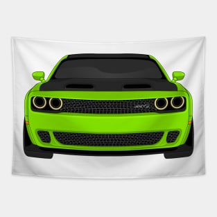 DODGE HELLCAT FRONT LIME Tapestry