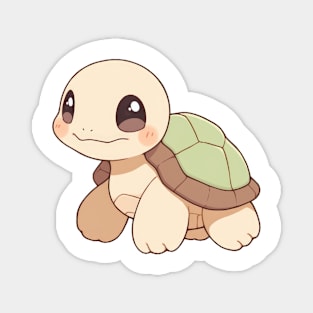 Cute turtle hiding in shell Magnet