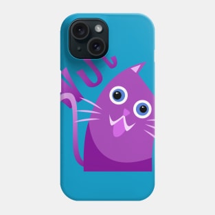Pretty Purple Silly Cat Phone Case